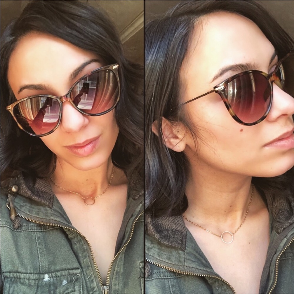 Charming Charlie Brow Line Maroon Sunglasses - Picture 6 of 7